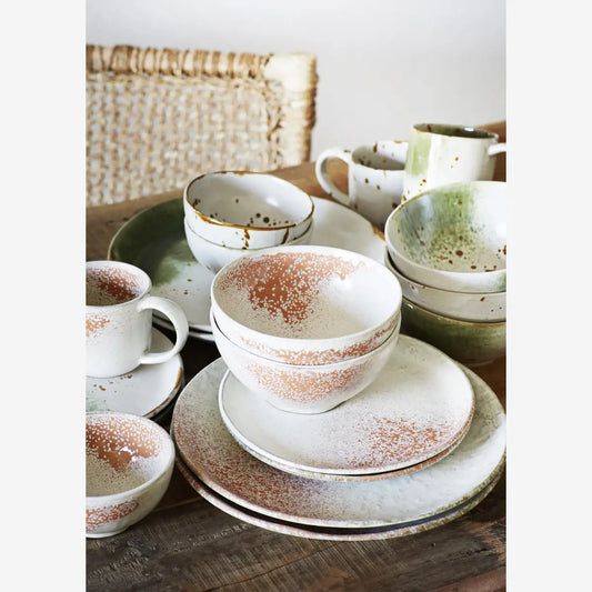 STONEWARE DINNER PLATE | ORANGE SPLASH| MADAM STOLTZ