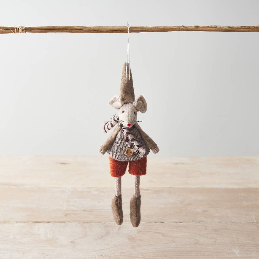 BURNT ORANGE HANGING MICE