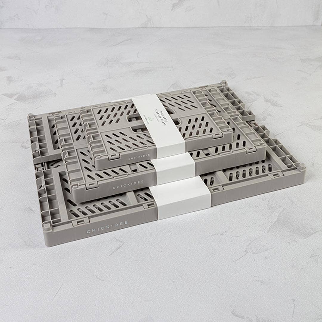 Chickidee - Grey Tiny Folding Storage Crate