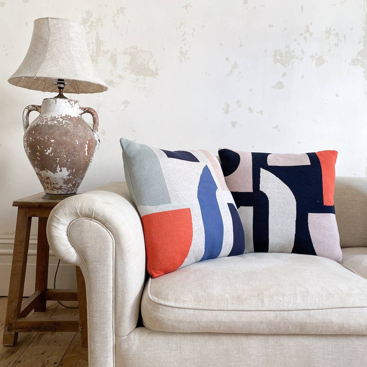 COTTON KNIT CUSHION | BRUTEN MULTI | SOPHIE HOME
