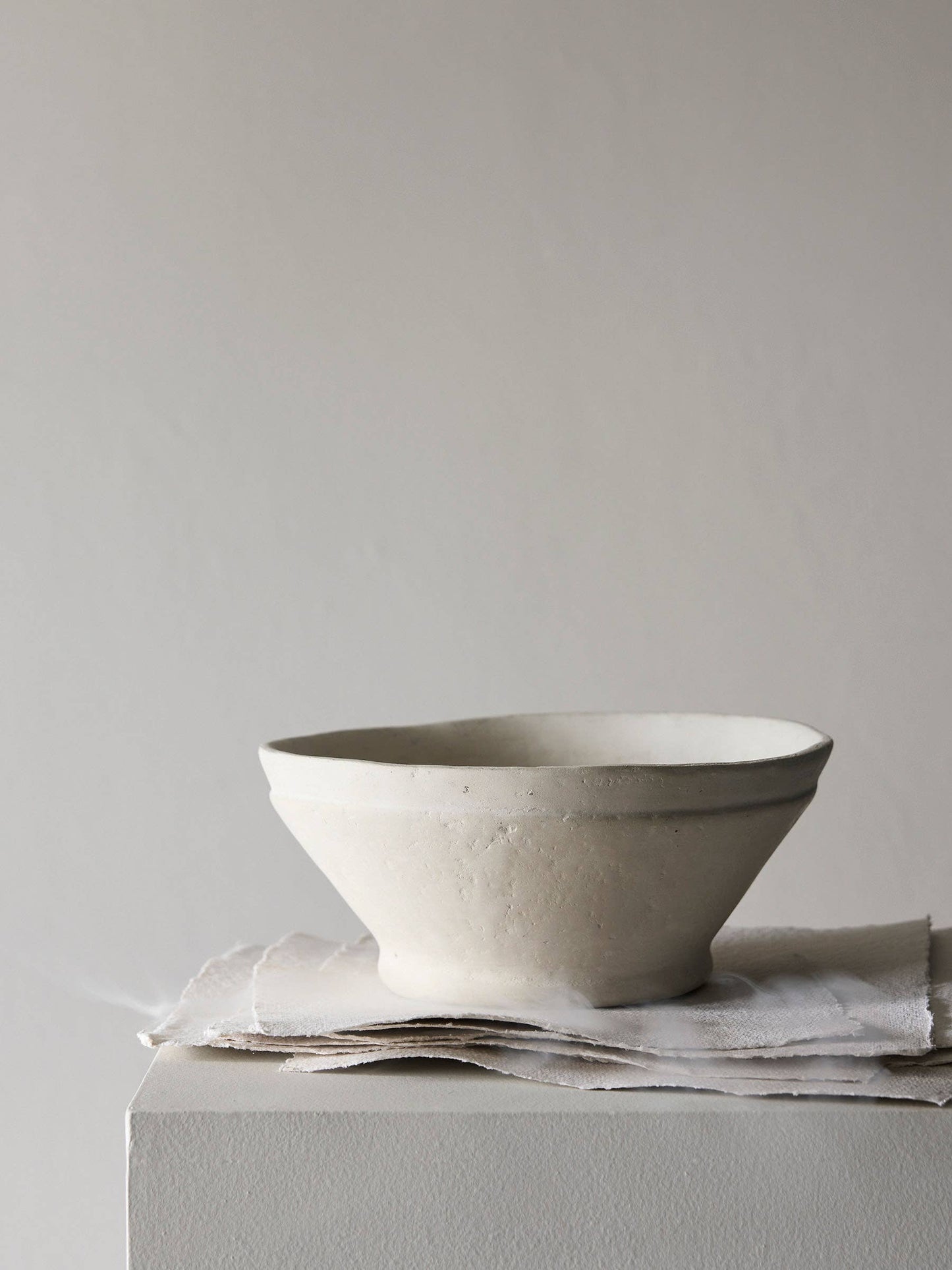 LARGE PAPIER-MÂCHÉ MACHE BOWL | CREAM | TELL ME MORE