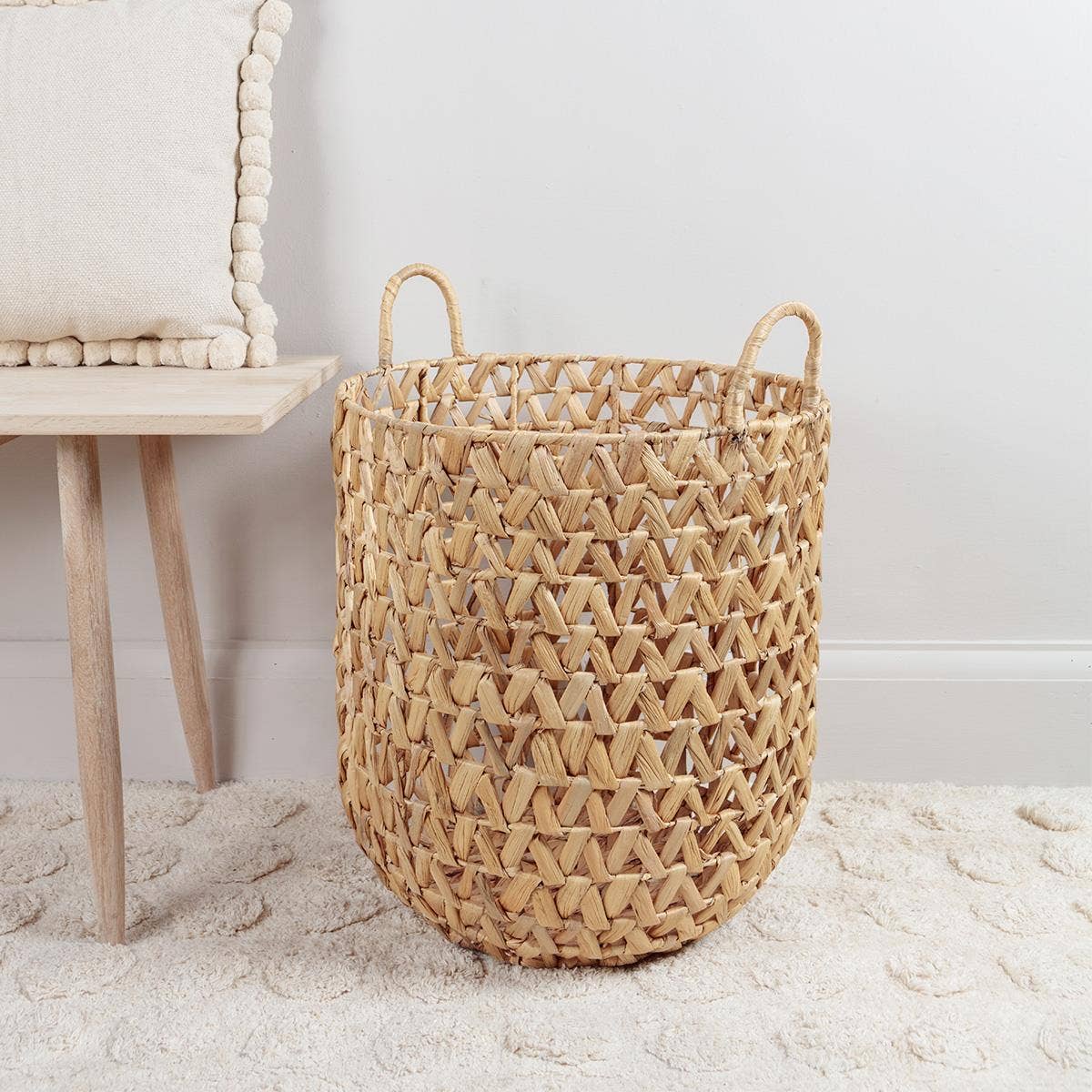 WATER HYACINTH BASKET WITH HANDLES | CHICKDEE