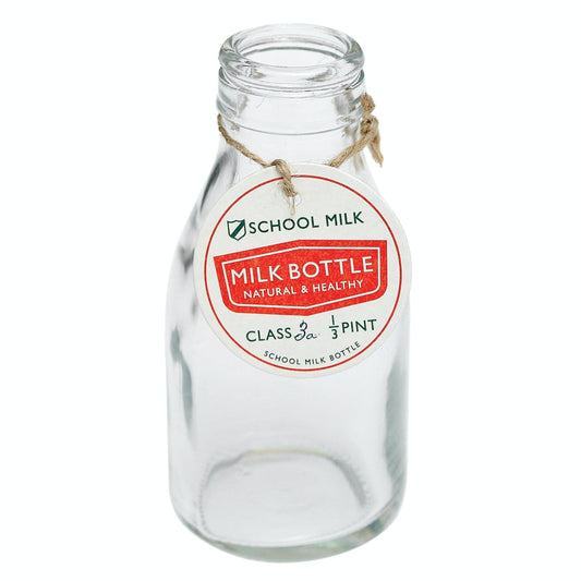 REX LONDON | TRADITIONAL SCHOOL MILK BOTTLE | GLASS