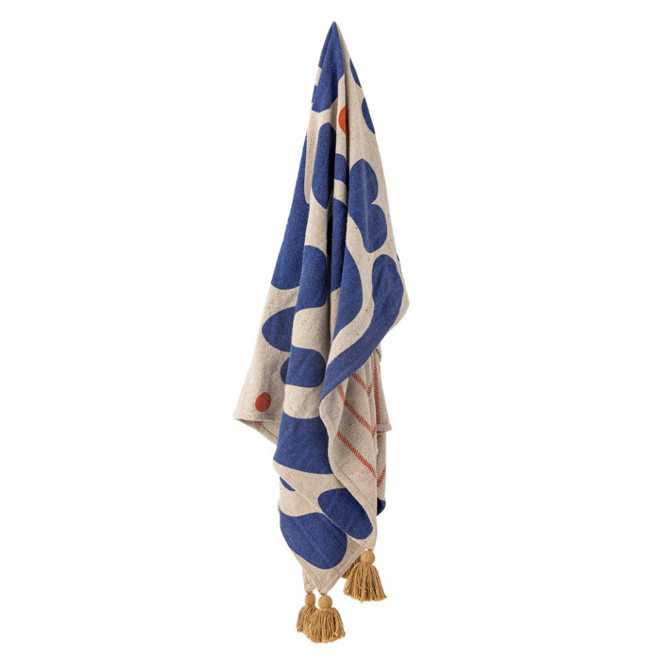 EVIAYA THROW | BLUE | RECYCLED COTTON | BLOOMINGVILLE