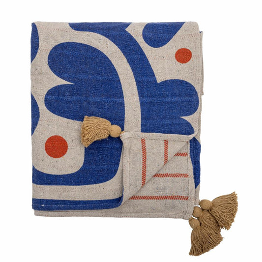 EVIAYA THROW  | BLUE | RECYCLED COTTON | BLOOMINGVILLE