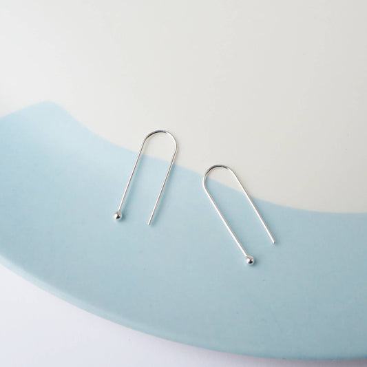 Custom Made - Arc Earrings Large Silver