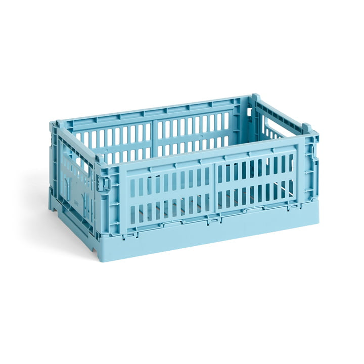 COLOURED CRATE BASKET | VARIOUS COLOURS | RECYCLED | HAY