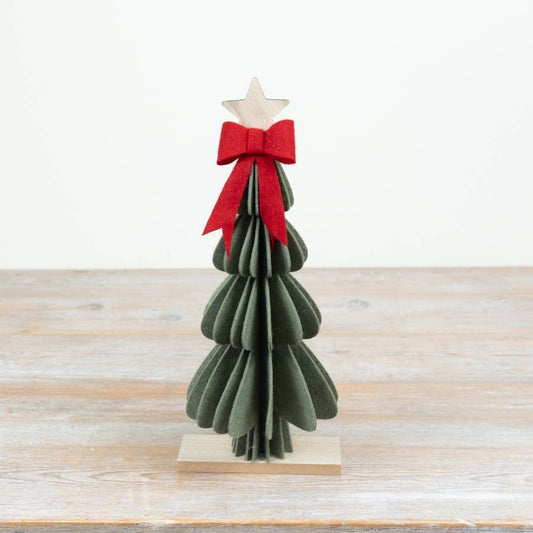 Gainsborough Giftware x Portland Living - Felt Tree with Bow, 31.5cm
