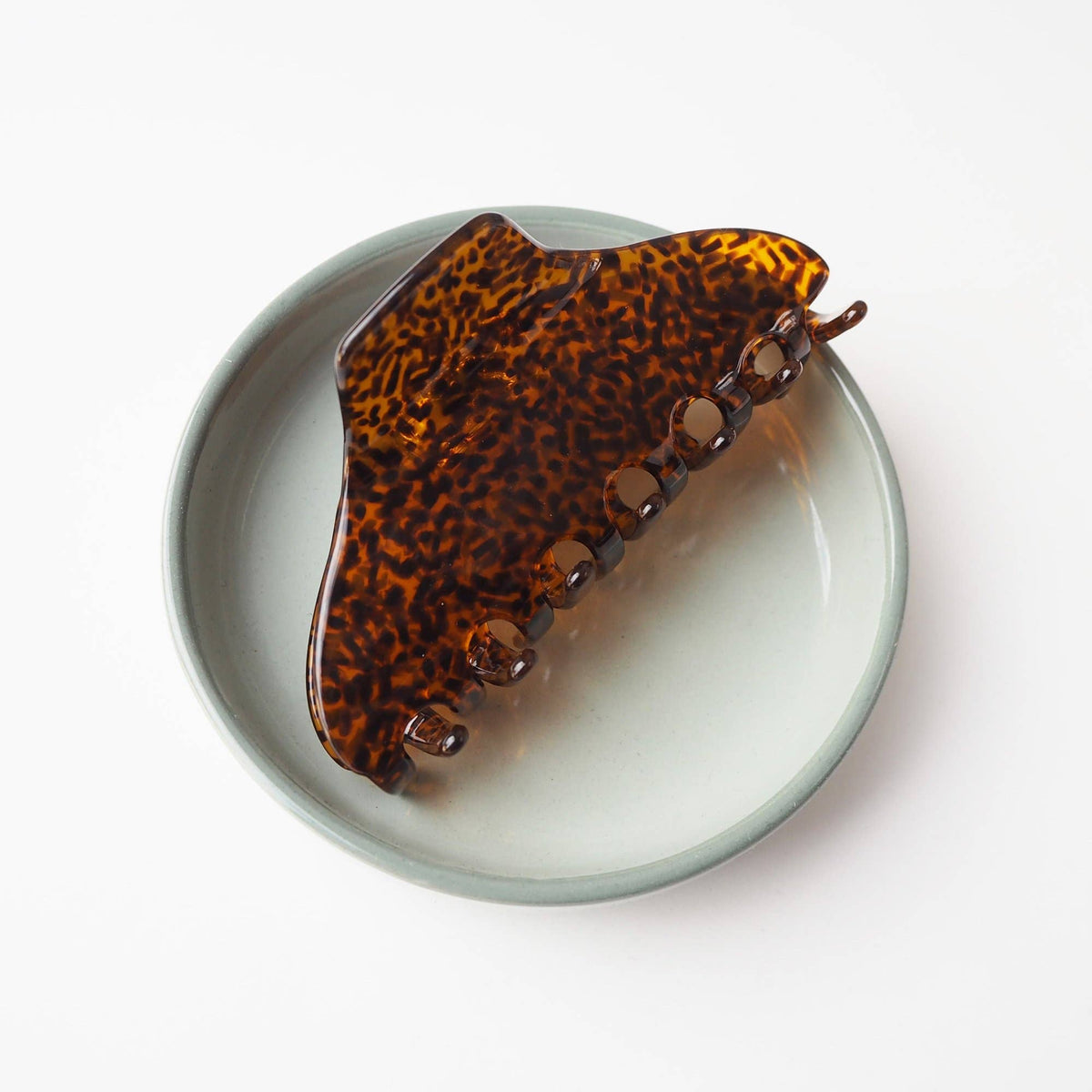 Custom Made - Missy Hair Claw In Marmite - medium resin acetate hair claw