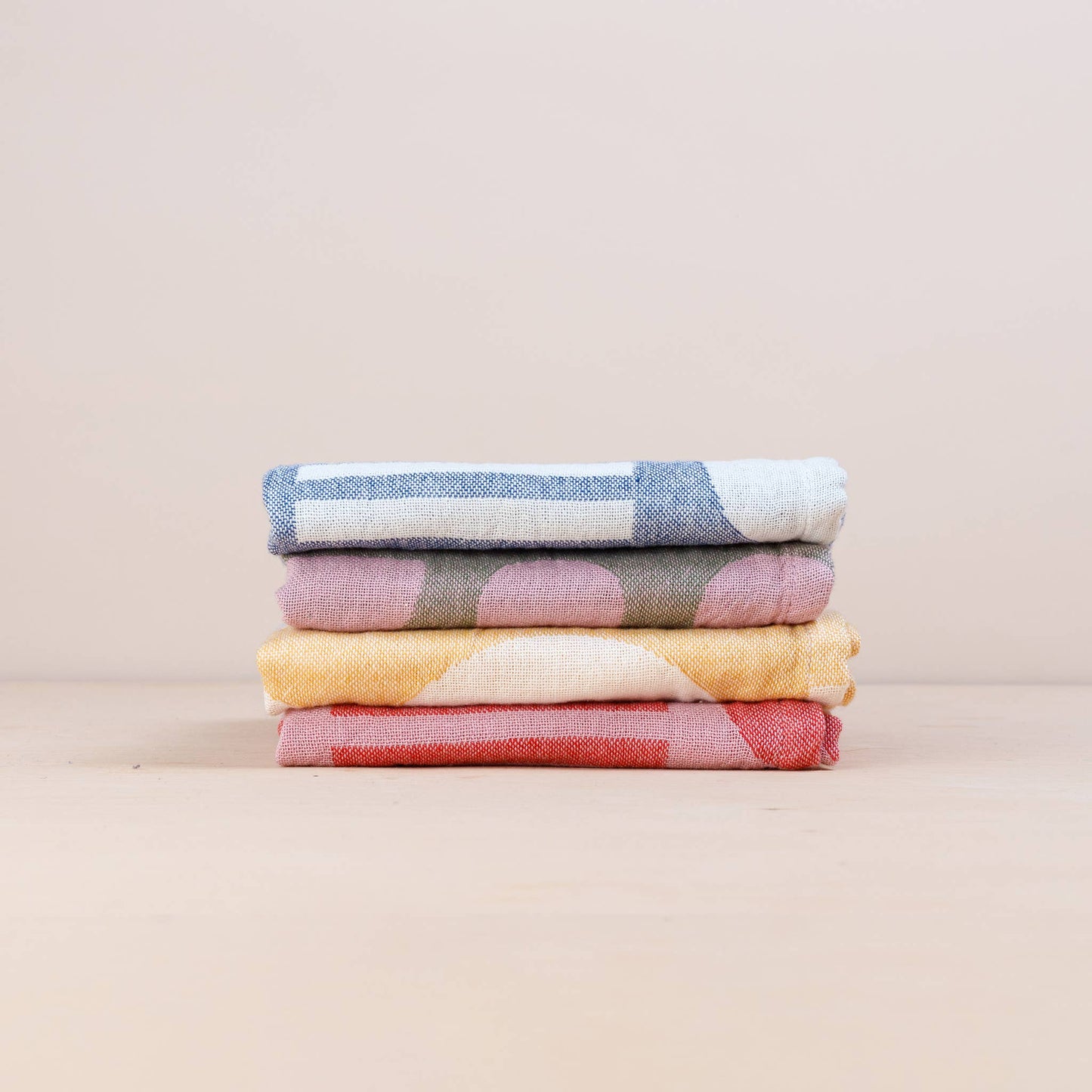 Sophie Home Ltd - Designer Cotton Tea Towel: Stack the Dishes Cobalt