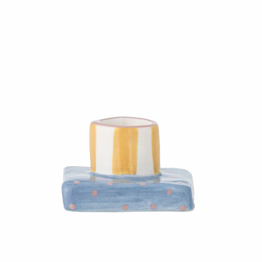 TACANA CANDLE HOLDER | YELLOW | STONEWARE |BLOOMINGVILLE