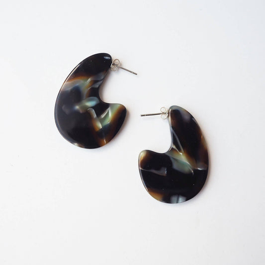 Custom Made - Jupiter Teardrop Earrings-acetate resin statement earring