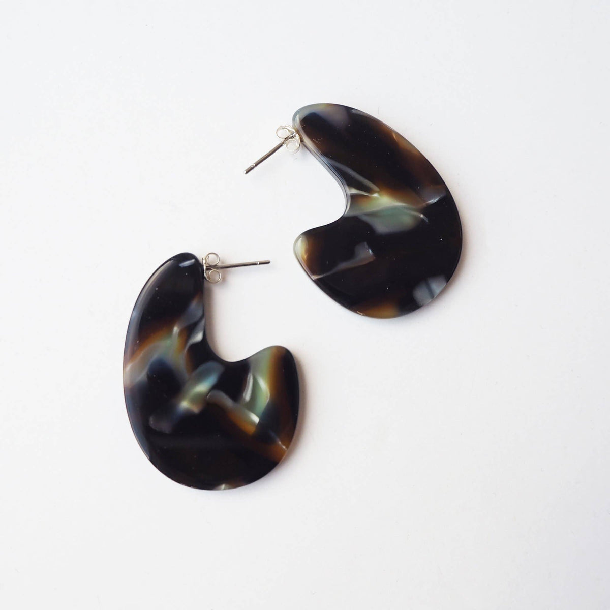 Custom Made - Jupiter Teardrop Earrings-acetate resin statement earring