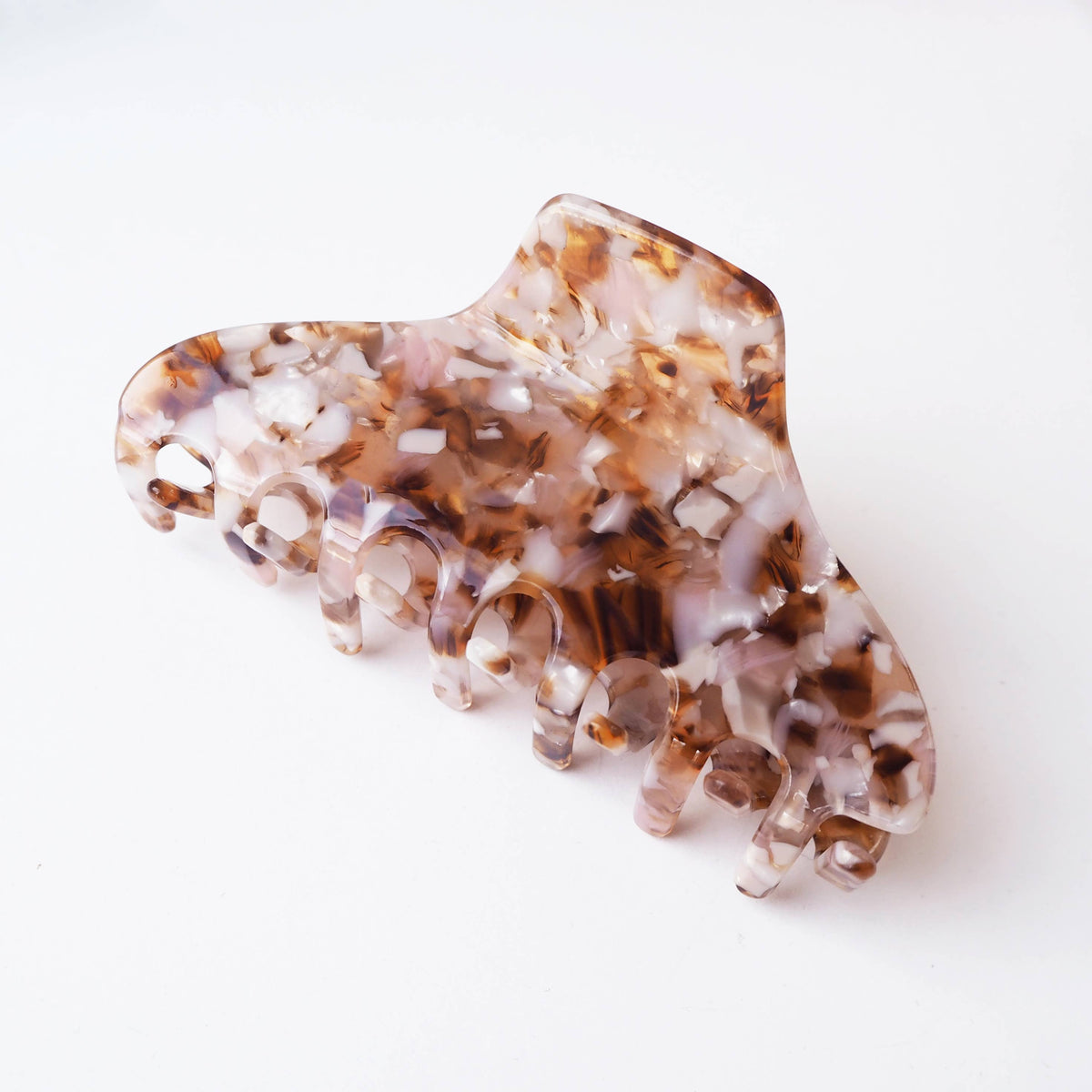 Custom Made - Missy Hair Claw Pinky Tort - medium resin acetate hair claw