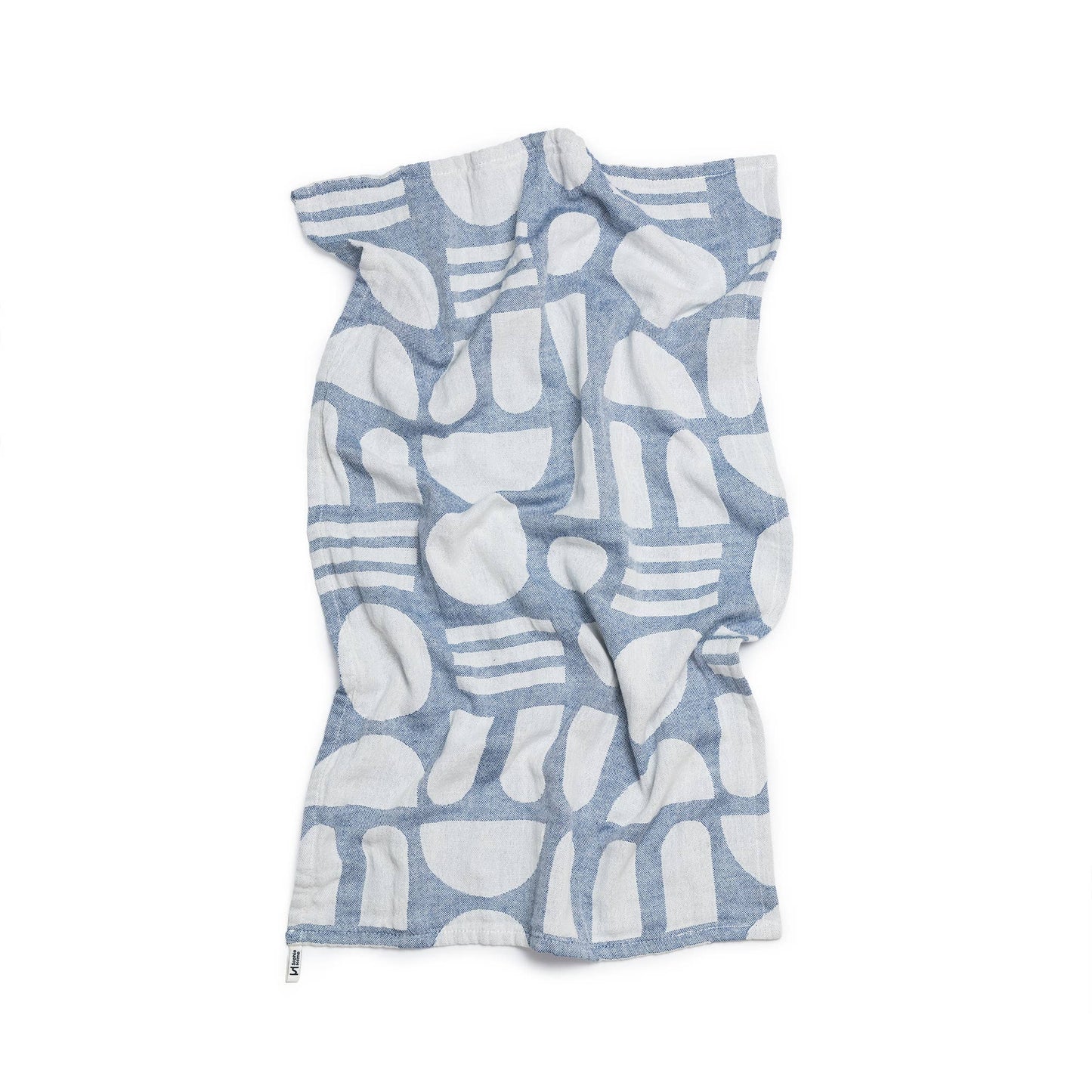 Sophie Home Ltd - Designer Cotton Tea Towel: Stack the Dishes Cobalt
