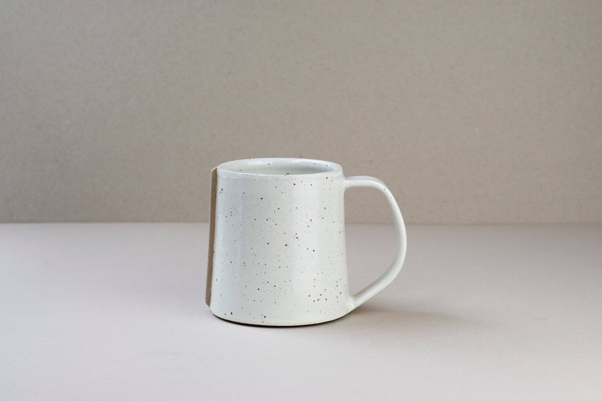 Silverceramics - Ceramic Mug Line Detail - Off White Fleck - Large - Handmade