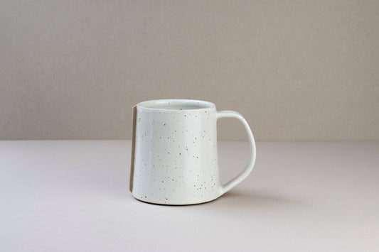Silverceramics - Ceramic Mug Line Detail - Off White Fleck - Large - Handmade