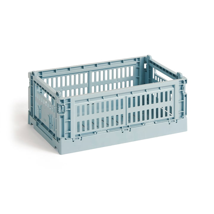 COLOURED CRATE BASKET | VARIOUS COLOURS | RECYCLED | HAY