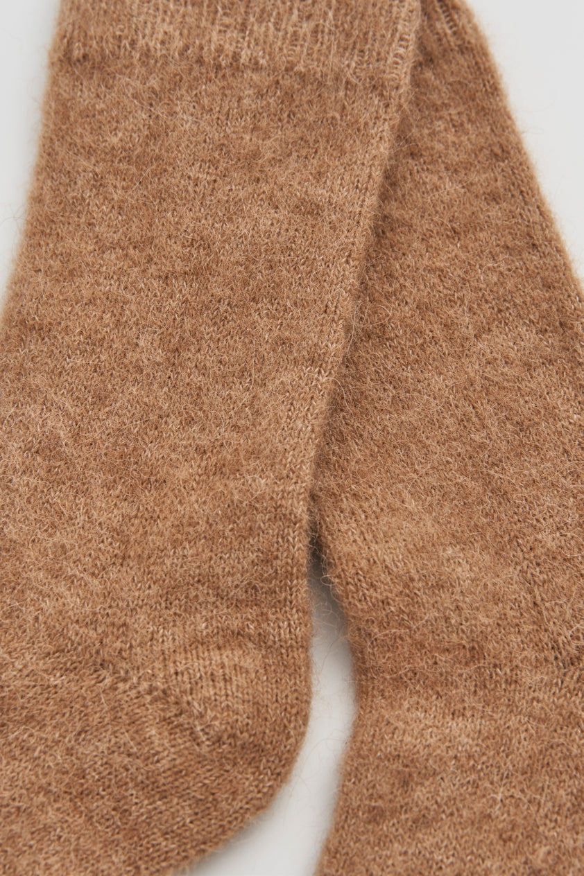 Pairs Socks - Biscuit Beige Ultra Soft Alpaca Bed Socks