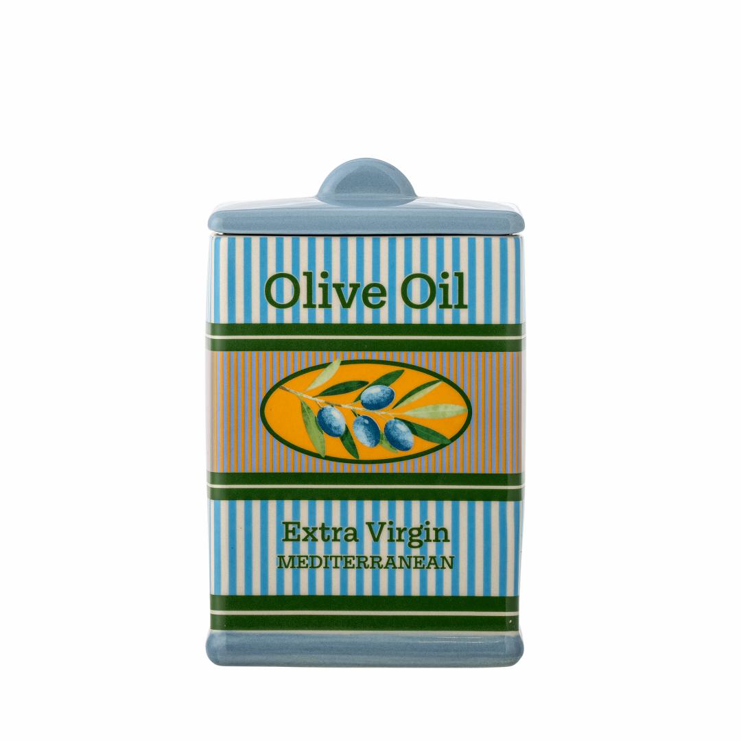 STEFANO OLIVE OIL PATTERNED JAR | CERAMIC | BLOOMINGVILLE