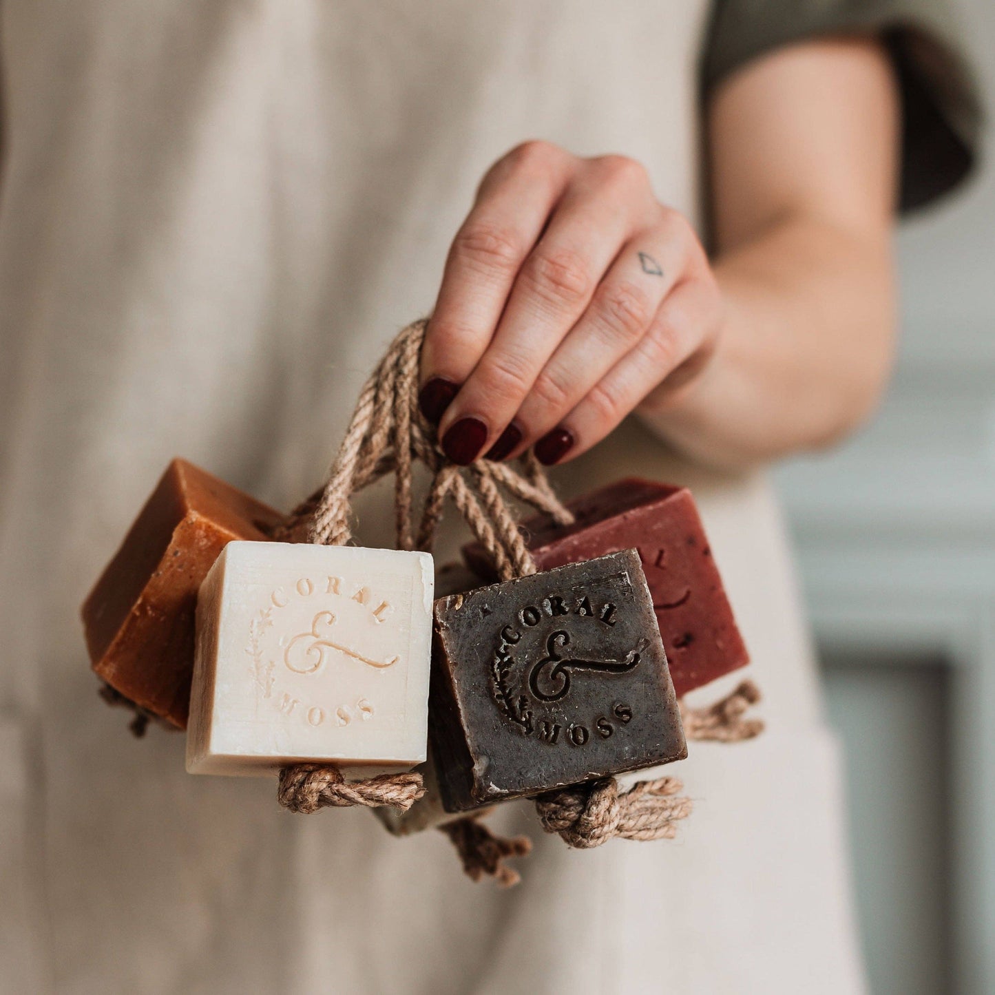 CHUNKY SOAP ON A ROPE: OAKMOSS SHAMPOO + SOAP