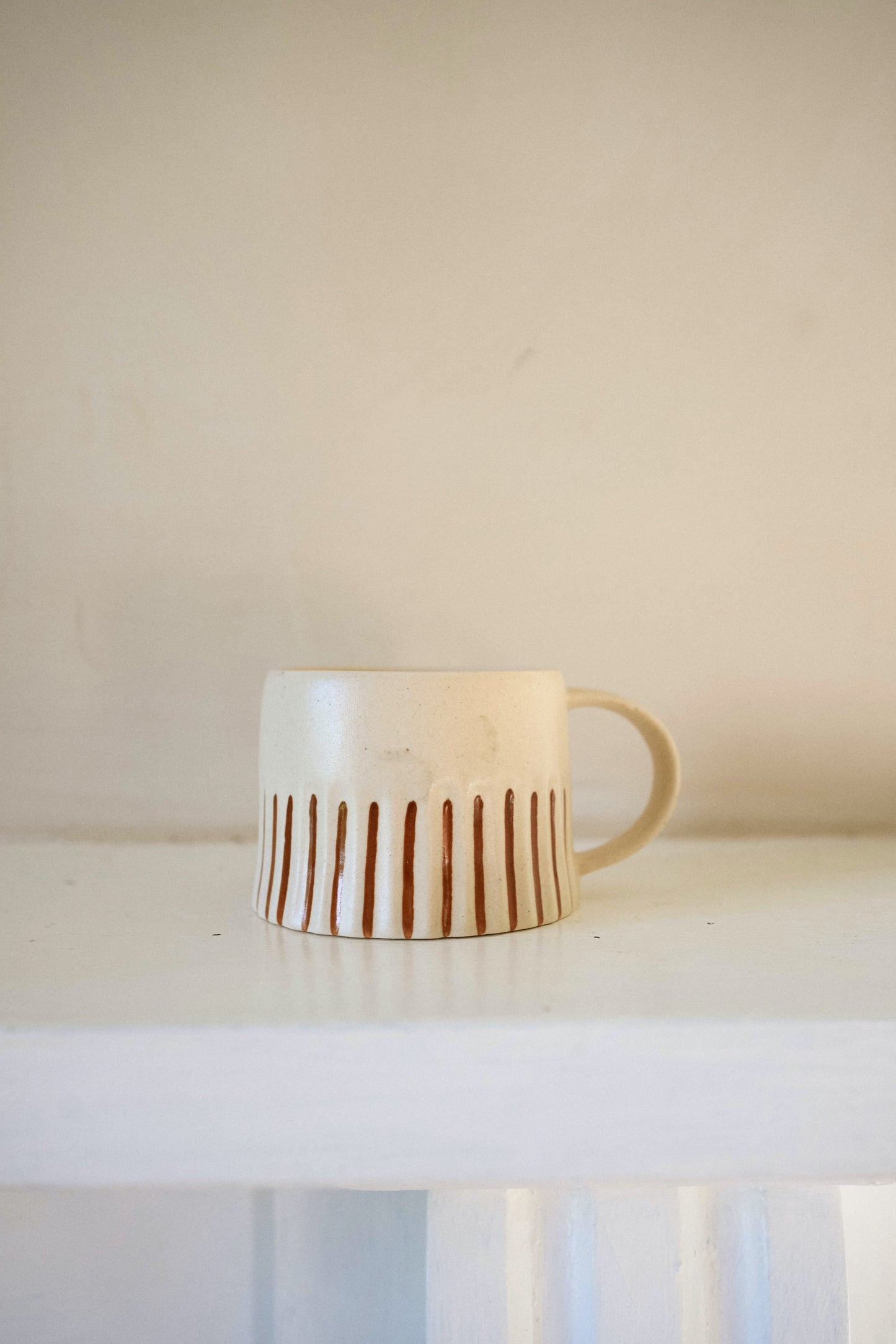 RIDGED PAINTED MUG | GINGER | MEANWHILE