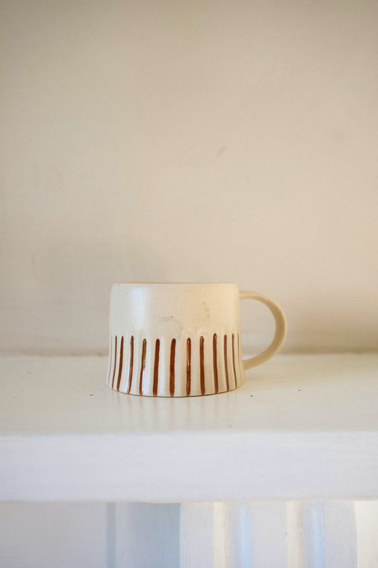 RIDGED PAINTED MUG | GINGER | MEANWHILE