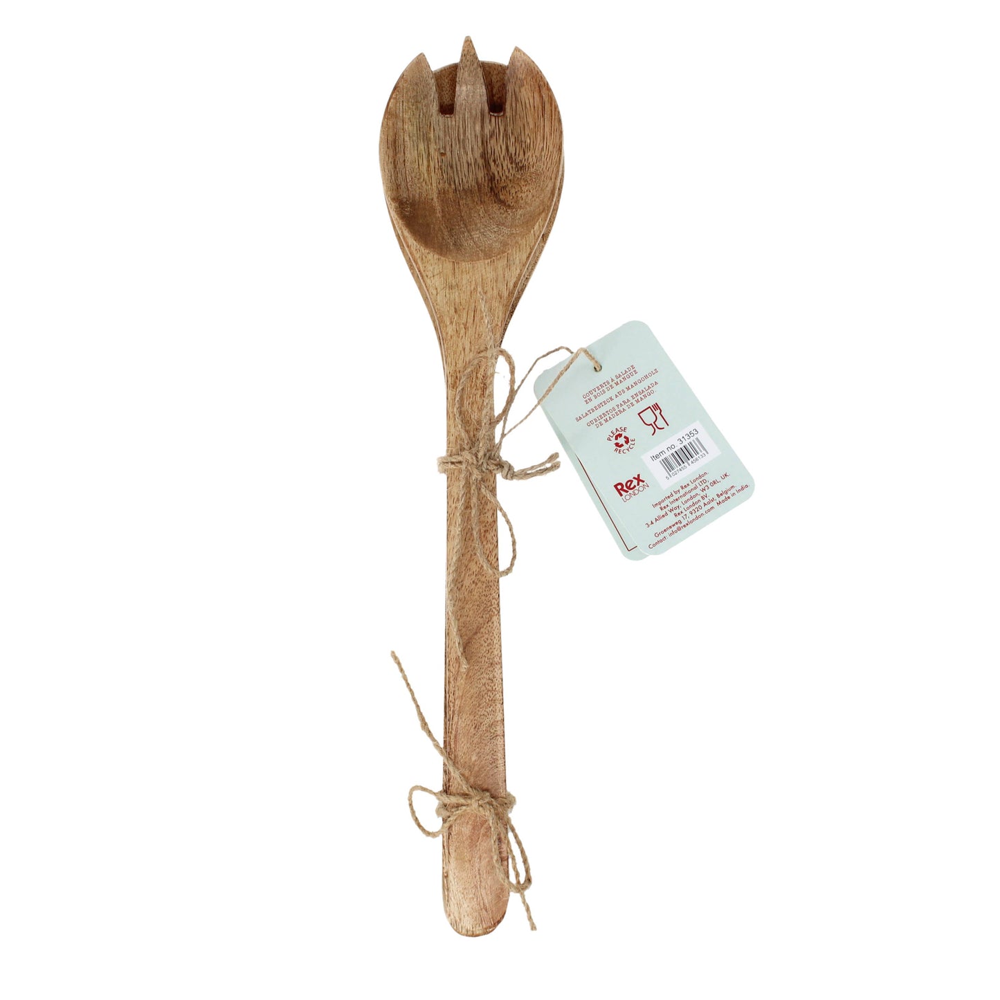 Mango wood salad server set
