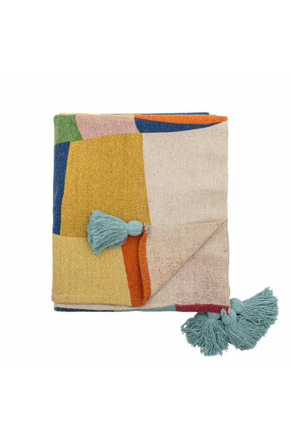COLORINE THROW | BLOOMINGVILLE MINI | MULTI COLOURED |RECYCLED COTTON