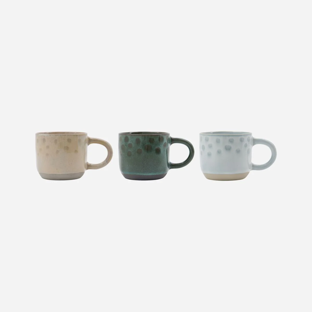 GIFT SET OF THREE MUGS| BLUE GREEN BEIGE | HOUSE DOCTOR