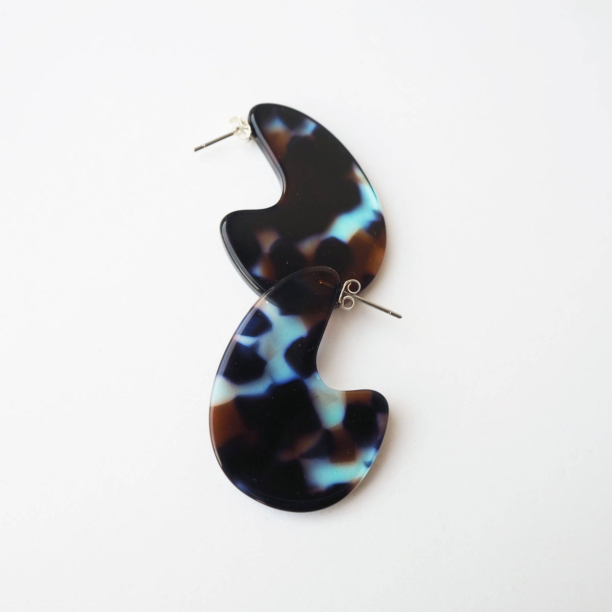 Custom Made - Coral Teardrop Earrings- acetate resin statement earrings