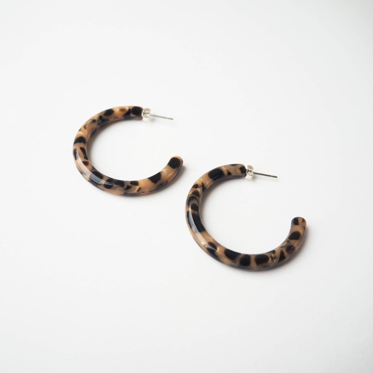Custom Made - Karamell Slim Hoop Earrings – Caramel Acetate Hoops
