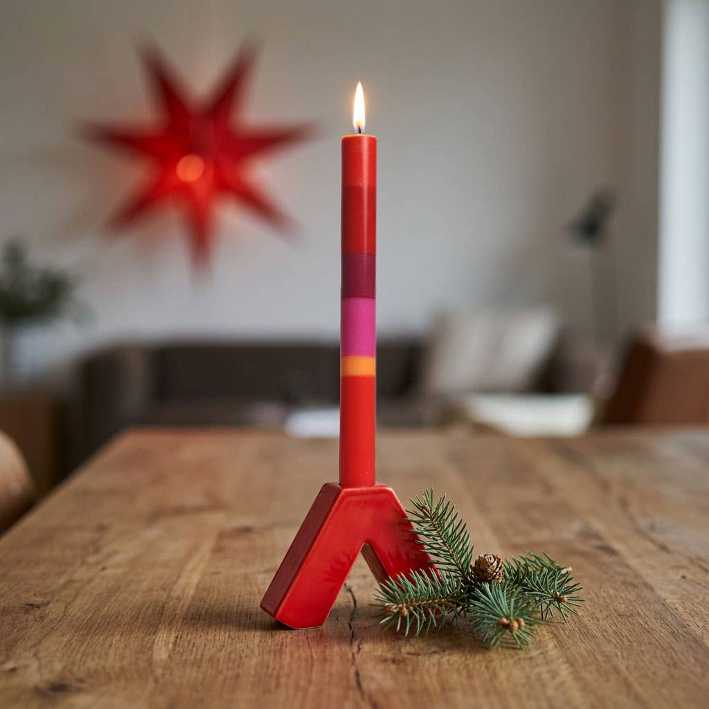 not the girl who misses much - Candle holder whywhy Poppy Red