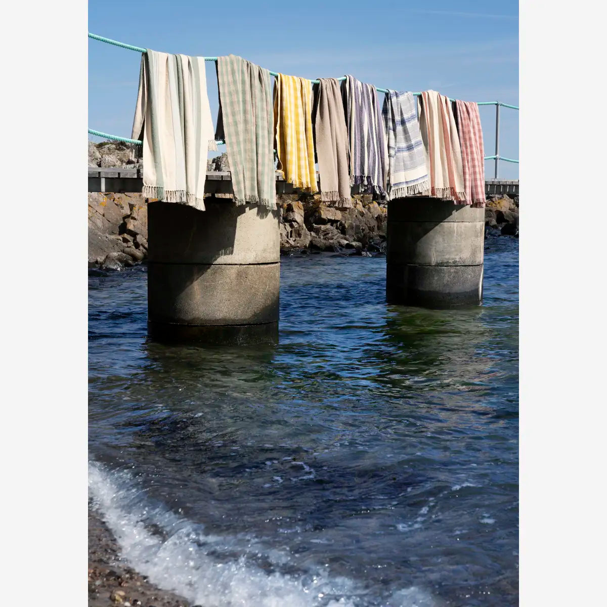 RECYCLED COTTON THROW | GREEN | MADAM STOLTZ