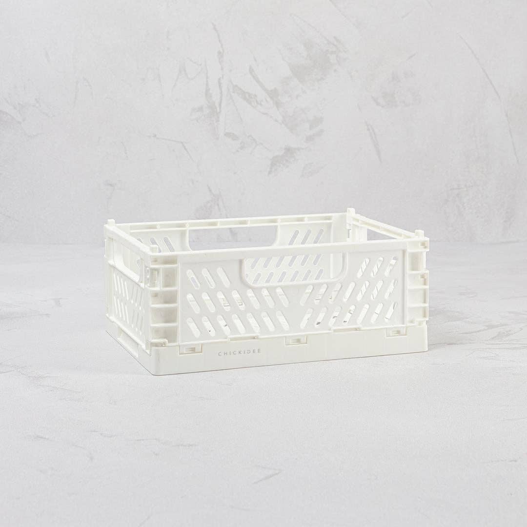 Chickidee - White Tiny Folding Storage Crate