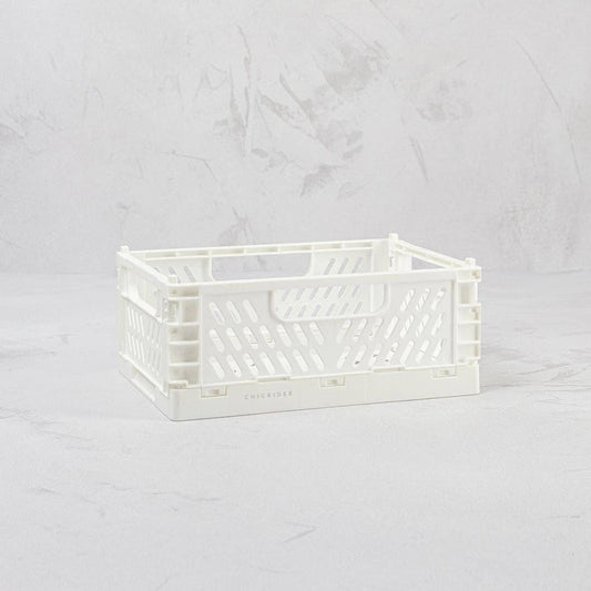 Chickidee - White Tiny Folding Storage Crate