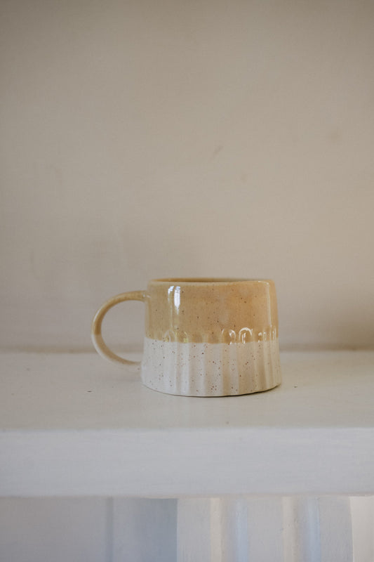 RIDGED DOUBLE GLAZED MUG | CREAM | MEANWHILE