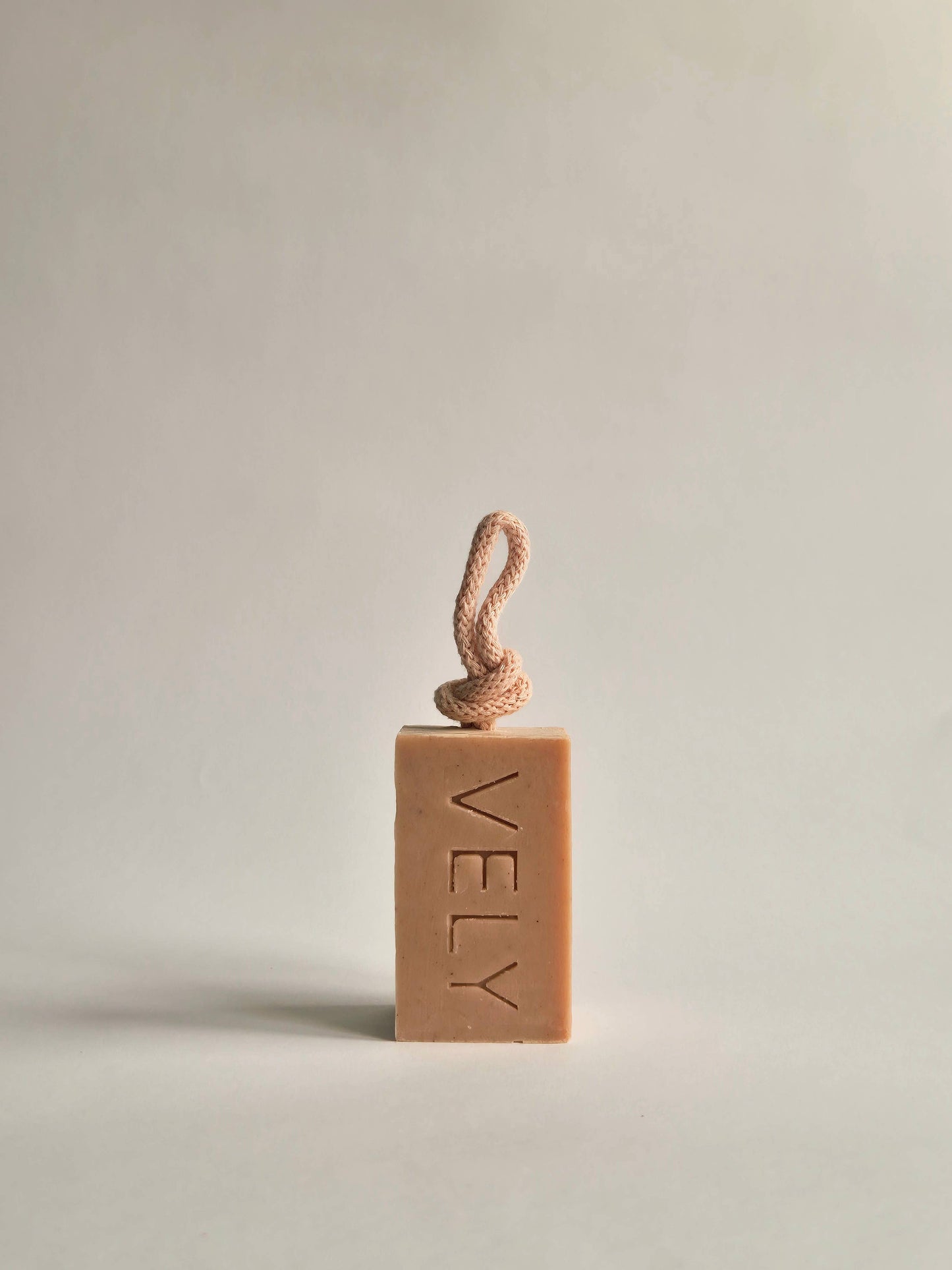 The Vely Soapery - Natural Handmade Soap On A Rope With Pink Clay  "Amélie"