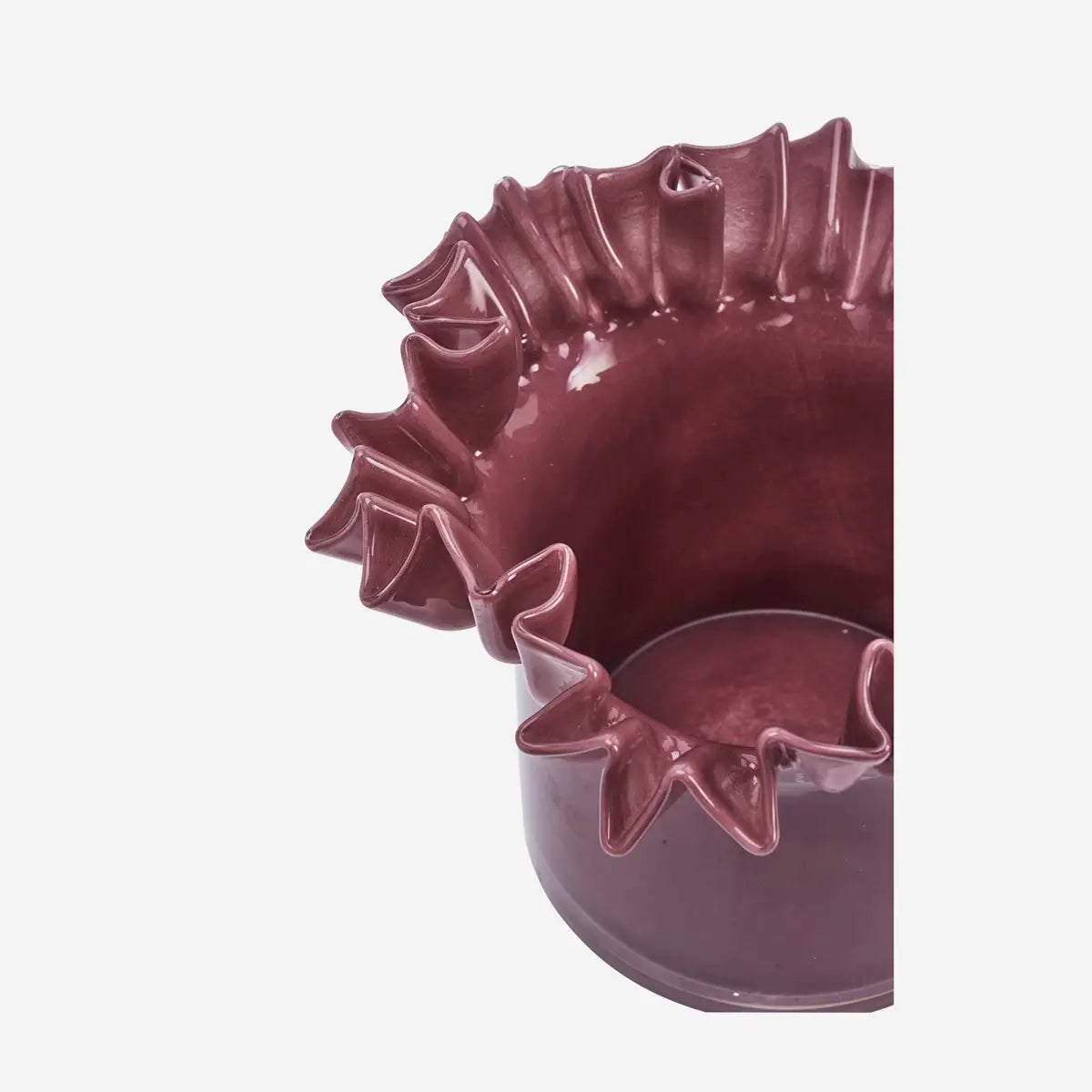 GLASS FLOWER POT | PLUM | MADAM STOLTZ