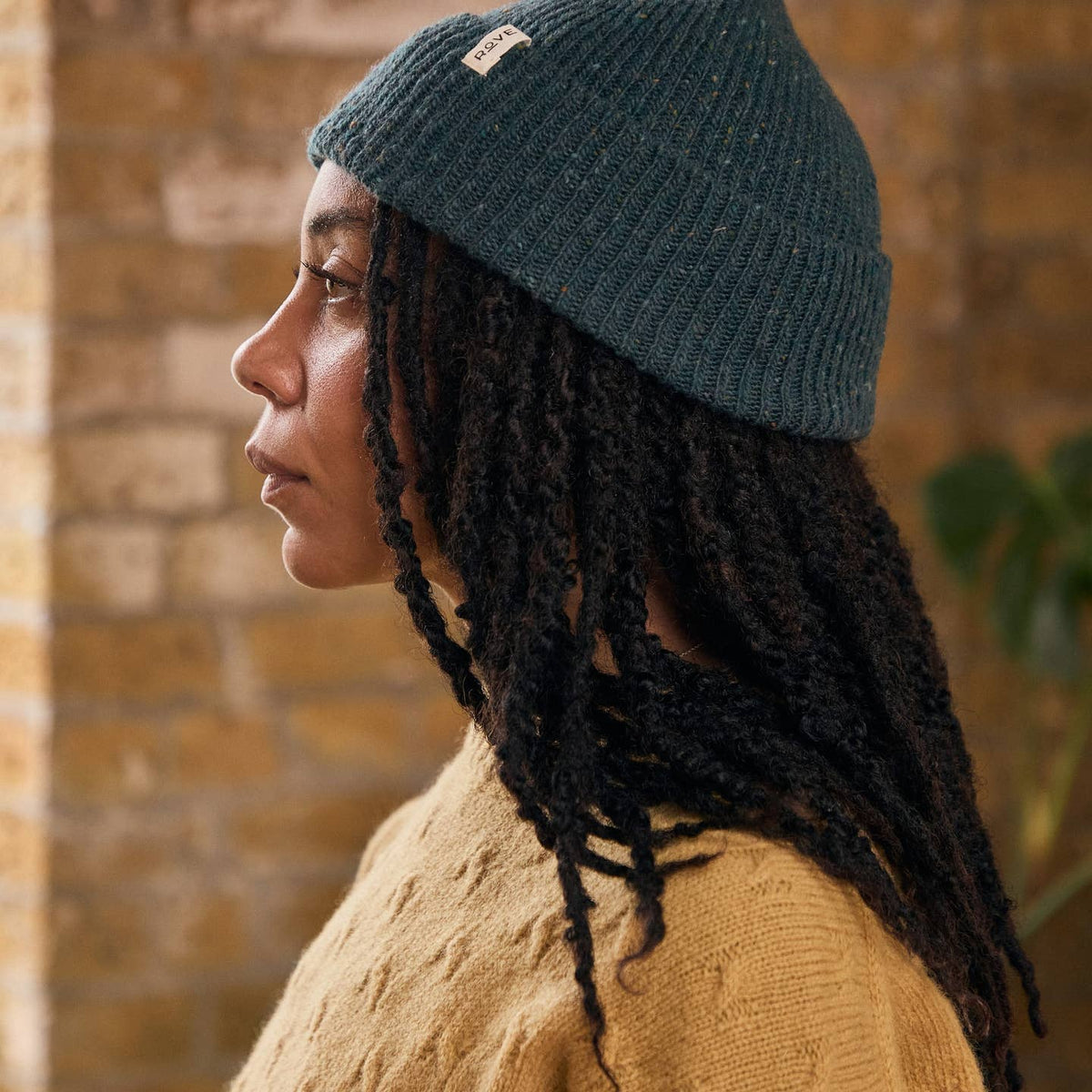 UNISEX DONEGAL BEANIE | TEAL FLECK | ROVE KNITWEAR