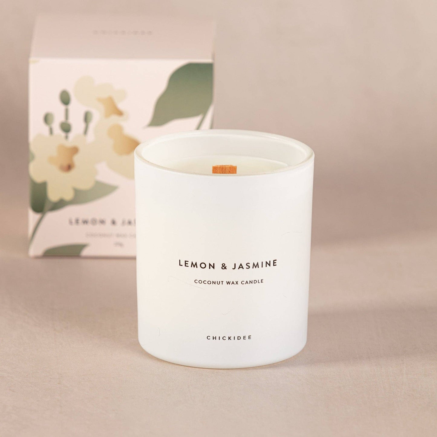 LEMON AND JASMINE BLOOM CANDLE | CHICKIDEE | 60 HRS BURN TIME
