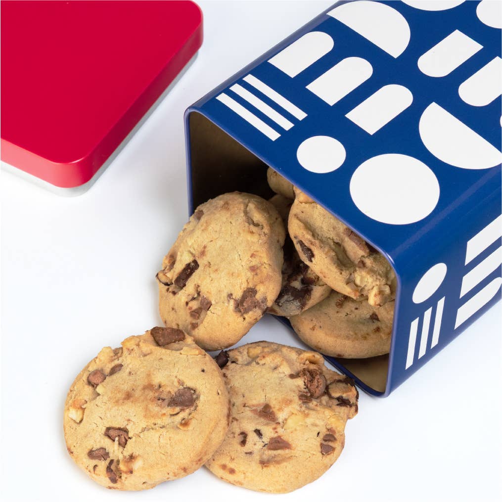 Sophie Home Ltd - Airtight Tin Storage Container: Stack The Dishes Cobalt
