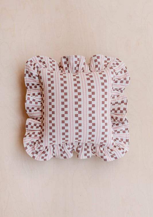 TBCo - Cotton Cushion Cover in Pink Stripe