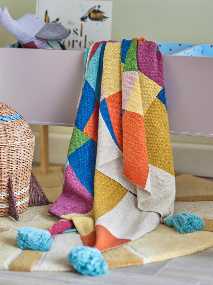 COLORINE THROW | BLOOMINGVILLE MINI | MULTI COLOURED |RECYCLED COTTON