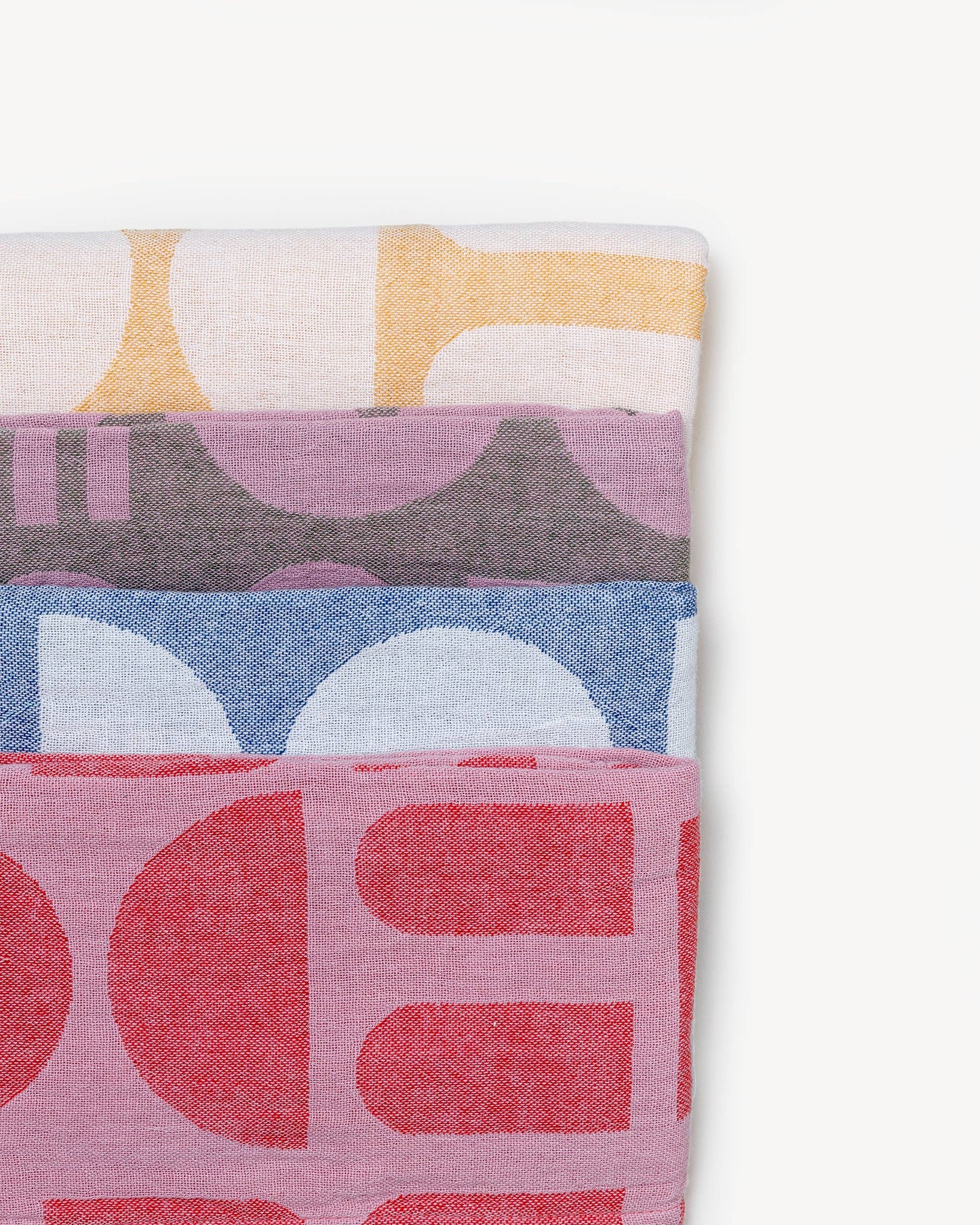 Sophie Home Ltd - Designer Cotton Tea Towel: Stack the Dishes Cobalt