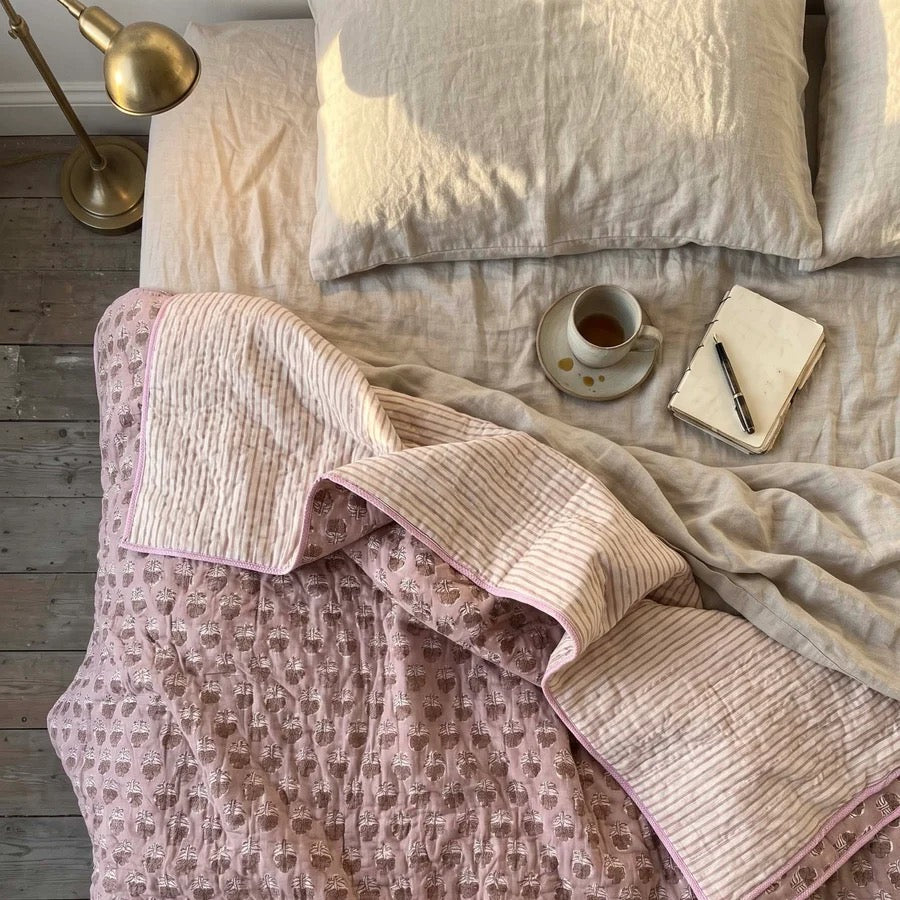 LULU KANTHA BEDSPREAD | PINK | BIGGIE BEST