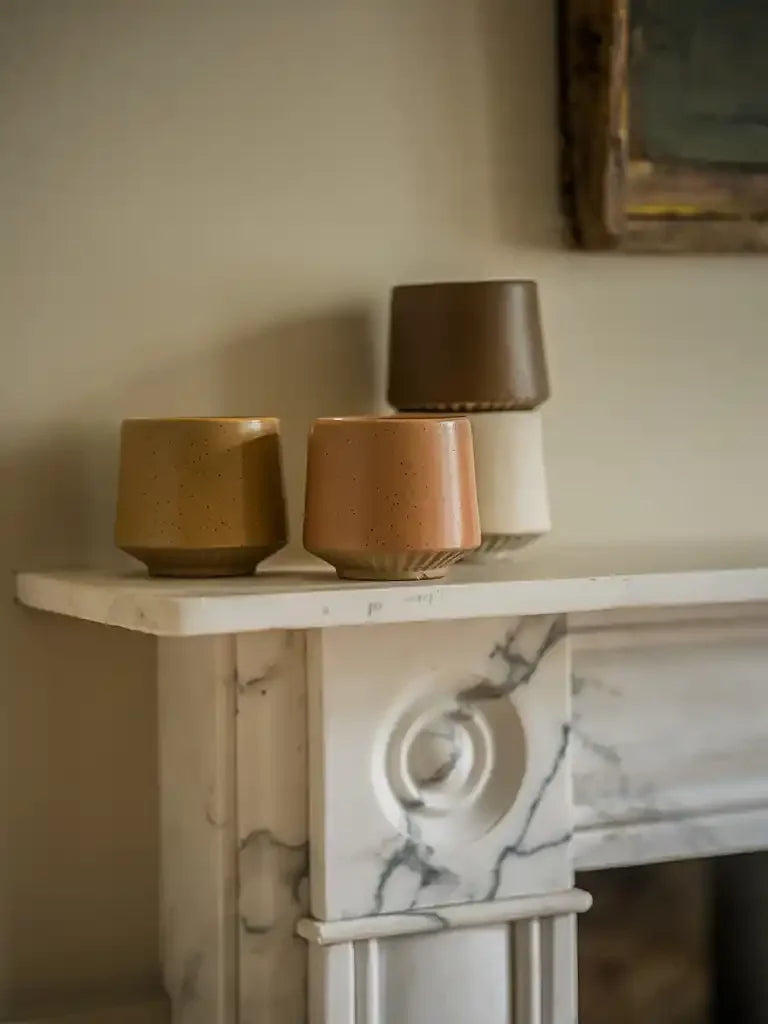 THE TIDAL TEA BOWL/CUP| WEATHERED OAK | STONEWARE | THE INTERIORS YARD
