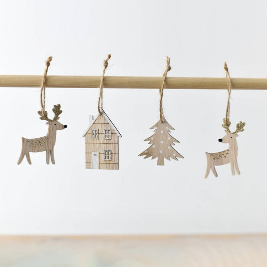 WOODEN CHRSITMAS TREE SET