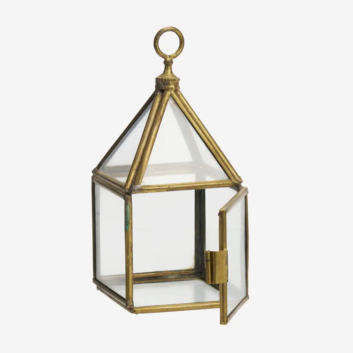 HANGING GLASS BOX | AGED BRASS | MADAM STOLTZ