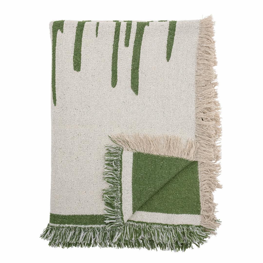 HAXBY THROW | GREEN| RECYCLED COTTON| BLOOMINGVILLE